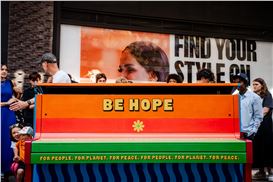 Yinka Ilori Unveils ‘Sing for Hope Piano’ for Inaugural United Nations International Day of Hope.