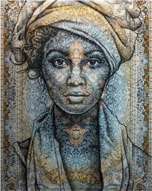 Intricate Portraits Painted on Persian Rugs Link the past to the Present