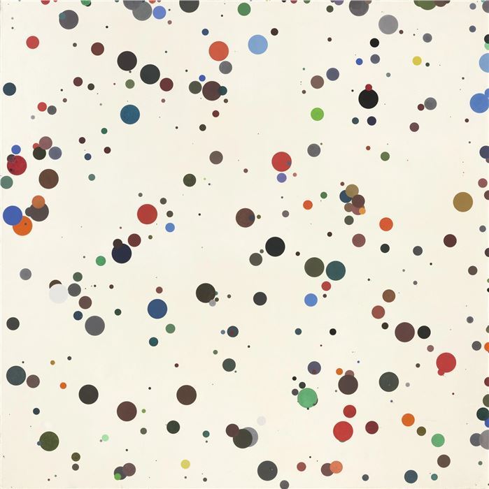 Zdeněk Sýkora, Linien Nr. 22, 1982, oil on canvas. Photo: Lempertz