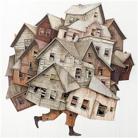 In ‘Passing Time,’ Seth Clark’s Jumbled Old Houses Play, Leap, and Explore