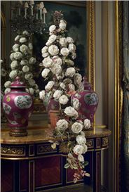 Installation of floral sculptures celebrates the Frick's reopening