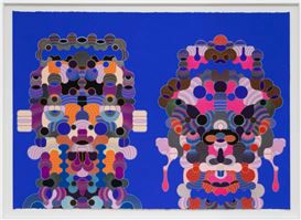 Geometric Scaffolding Structures Geoffrey Todd Smith’s Gouache-and-Ink Portraits