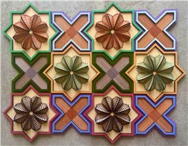 Sculptural Embroideries on Wood by Nosheen Iqbal Translate Architectural Motifs into Thread