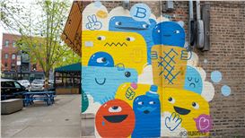 Mural's abstract critters give North Center ice cream shop some extra personality