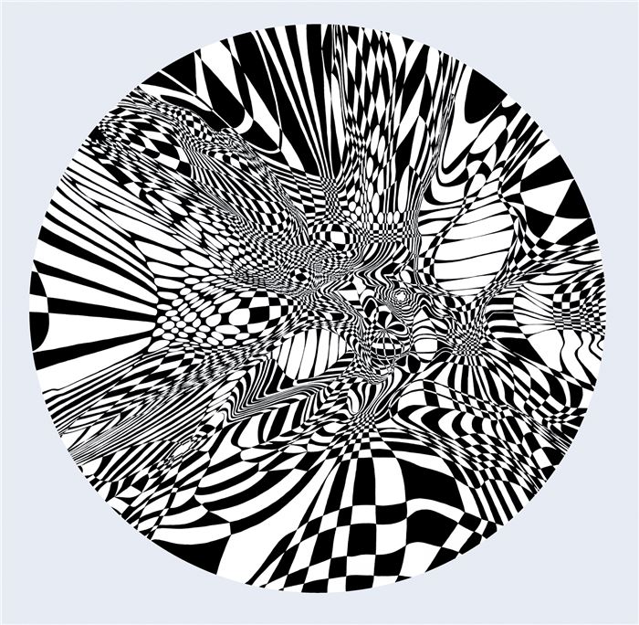 Oliver Vernon, Mutineer, acrylic on canvas, 48_ tondo, 2009