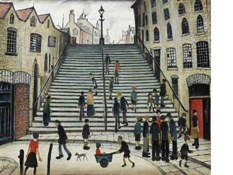 Lowry's 'Steps at Wick' sells for £890,000 at Bonhams