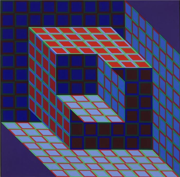 Victor Vasarely, Kotzka, acrylic on canvas, 130 x 130 cm, 1973–76,