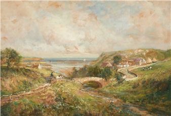 CART ON A COASTAL PATH - John Falconer Slater