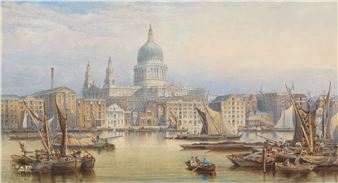 ST PAULS FROM THE THAMES - William Richardson